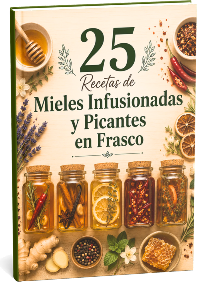 Portada del bono 25 Recetas de Mieles Infusionadas y Picantes en Frasco