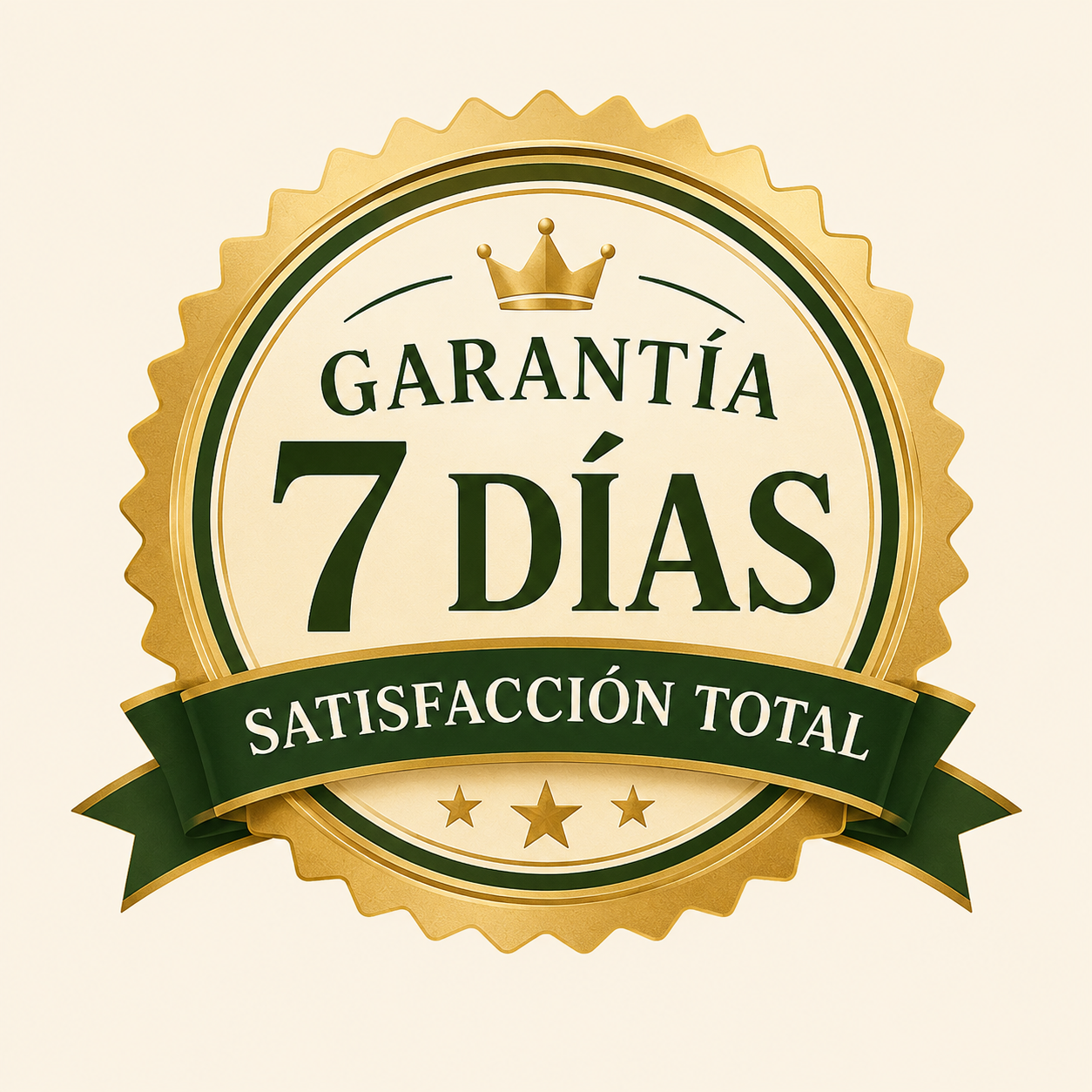 Sello de garantía de 7 días con satisfacción total